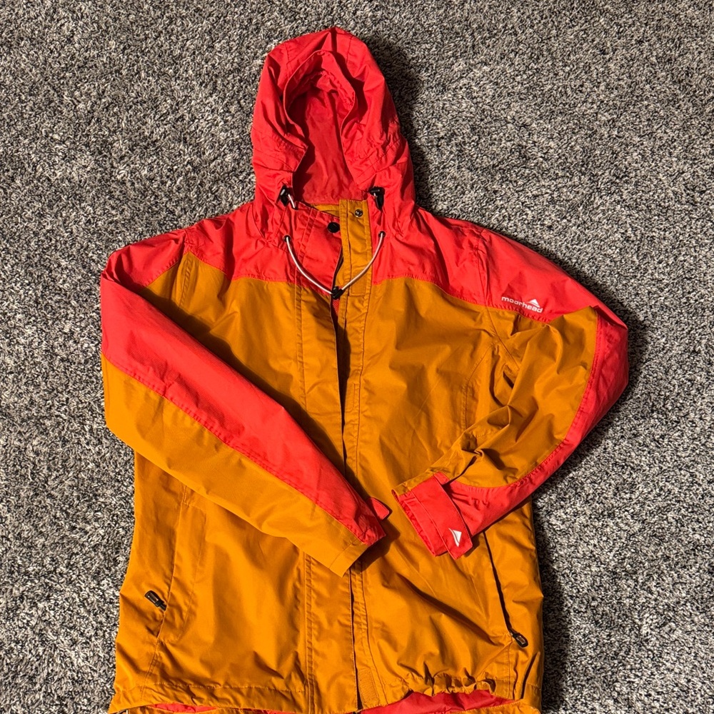 Women's Red and Orange Raincoat
